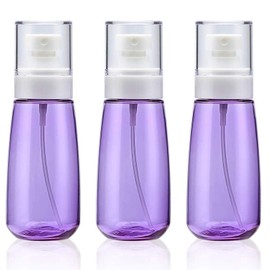Cosywell Fine Mist Spray Bottle 3.4oz/ 100ml Empty Cosmetic Refillable Travel Containers Plastic Hair Spray Bottle Sprayer for Perfume Skincare Makeup Lotion (3Purple)