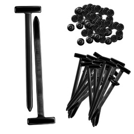 Pack of 200 Reusable Cable Ties, Quick Black Small, Nylon with Self-Locking Technology, 20 x 95 mm for Car Repair and Home Organisation