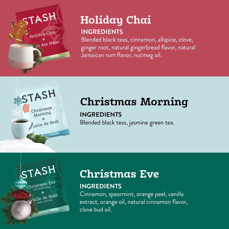 Stash Tea Holidays Are Here Variety Pack Sampler Assortment -