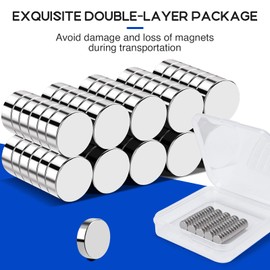 VSKIZ Small Magnets, 60 Pcs Magnets Fridge for Crafts, 8x3mm Strong Magnets for Whiteboard, Small Round Magnets Little Button Magnets Neodymium Office Magnets for Refrigerator, Home, Classroom