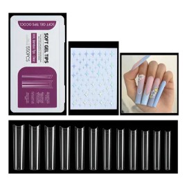 Tips Uñas Xxxl French Denim Color Natural 550pcs                                                                                                      