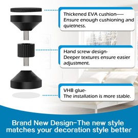 cosbur Lot de 4 butées filetées réglables pour tête de lit, outils anti-secousses pour cadre de lit, pare-chocs de tête de lit, têtes de lit pour éviter le desserrage du fixateur, accessories de lit