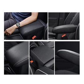 Compatible with VW Tiguan 2 MK2 2016-2021 2022 2023 Seat Tarraco FR 2019-2021 Armrest Cover Waterproof Anti-Scratch Protection Box Armrest Car Decorative (Beige)