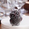 OwMell 2.5" Owl Statue Natural Garnet Tumbled Stone Gemstone Owl