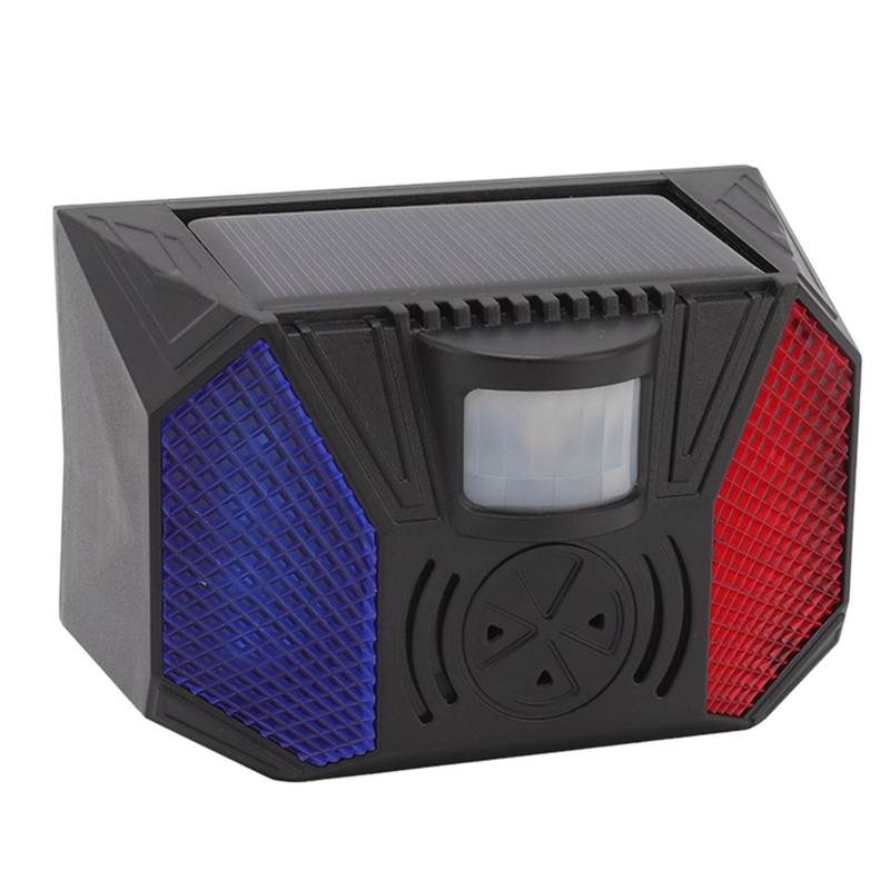 Solar Security Alarm Siren with Remote Control USB Cable Yard