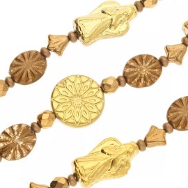 Czech 7-inch strand of High-Quality Czech Glass Beads - Table cut mixed - CGS202