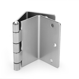 goldenwarm 3 Pack Satin Nickel Brushed Swing Clear Expandable Door Hinges, 3.5" Inch with 1/4" Inch Radius, Full Mortise Satin Nickel Brushed Offset Door Hinges