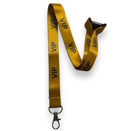 VIP Lanyard/Badge Holder with Safety Breakaway, Gold (1)