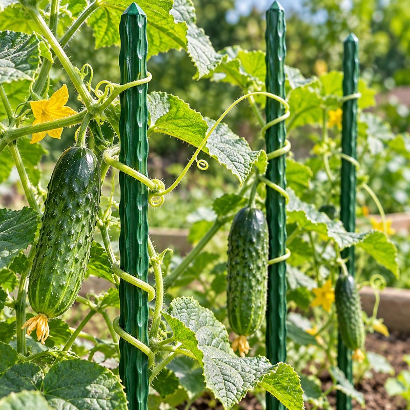 Garden Stakes for Tomatoes, Cucumbers & Climbing Plants – 20-Piece