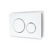 White Dual-Flush Actuator Plate for Concealed Cisterns Compatible with Sigma20