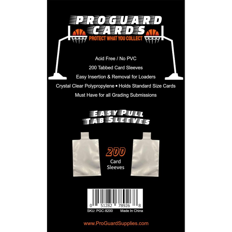 Tabbed Card Sleeves 2pks with Easy Pull Tab for Top