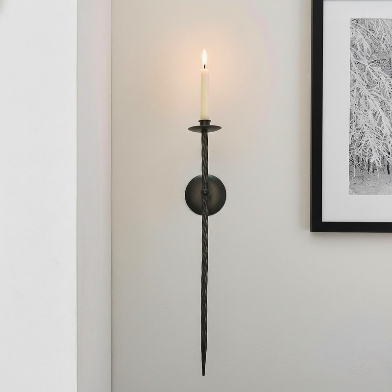Remenna Large Wall Candle Holder Set of 2 Twisted Candle