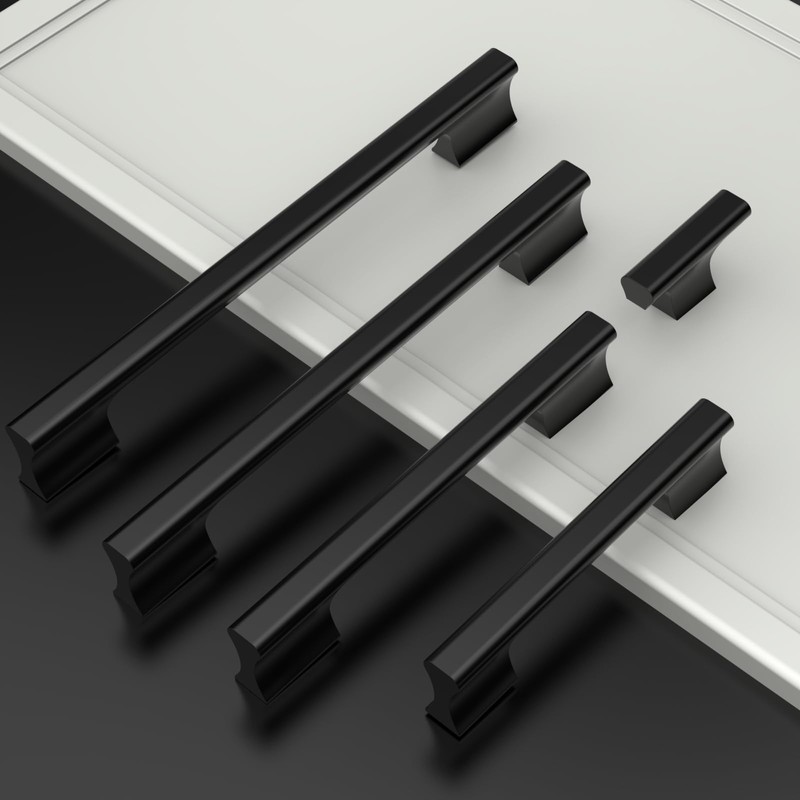 Asidrama 10 Pack 5 Inch(128mm) Matte Black Kitchen Cabinet Handles,
