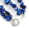 Avalaya Two Row Layered Blue Shell Nugget and Glass Crystal