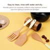 3Pcs Wooden Spatula Set Heat Resistant Light Weight Kitchen Cooking