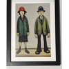 Greetingles Lowry-Style 12"/31cm Square Framed Print. Beautiful Black Ash Frame