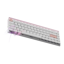 MelGeek MADE68 Air Wired Keyboard, Hall Effect Magnetic Switch Low-Profile Gaming Keyboard, 65% Compact Rapid Trigger, Hot-Swappable, RGB Snap Tap & Adjustable Actuation, Online HIVE Custom (Pink)