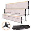 Zicon Portable Tennis Net,Stainless Steel Poles Badminton Net Set Adjustable