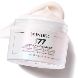 SKINTIFIC 377 Gel Hidratante para Manchas Oscuras con Glutatión, Ácido Tranexámico, 5X Ceramida, 50g, Textura Ligera, Aclara Hiperpigmentación