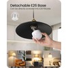 GOEBLESON Rechargeable Light Bulbs with Remote Control 4 Packs, Battery