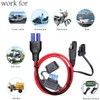 YETOR 10AWG SAE to EC5 Connector Extension Cable,with 15A Protection