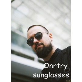 Small Round Polarized Sunglasses for Men Women Classic Circle Metal Frame Sun Glasses 2 Pack (Black/Black + Gold/G15)