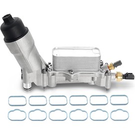 926-959 Aluminum Engine Oil Filter Housing Oil Cooler Kit with Gaskets & Sensors Compatible with 2011-2016 Chrysler Dodge Avenger Journey Jeep Wrangler Ram Promaster 3.6L
