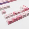 ZMX Cherry Blossom Pink Keycaps,Side Printed Shine Through Keycap PBT