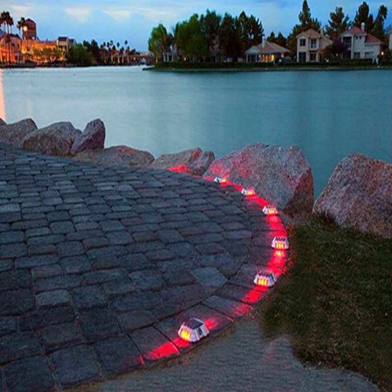 JIGUOOR Solar Deck Lights LED Driveway Lights Solar Powered Dock