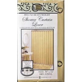 Better Home Deluxe Heavy Weight Shower Curtain Liner Bright Color (Taupe)