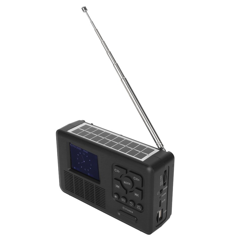 Solar Hand Crank Radio DAB FM Bluetooth 5.0 4 Ways