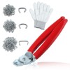 LEONTOOL 500 Pcs Hog Ring Pliers Kit, 3/4" 1/2" 3/8"