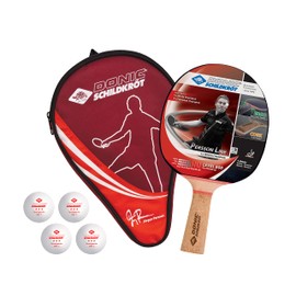 Schildkröt Donic 788450 Persson 600 Table Tennis Gift Set, 1 Bat with Cork Handle, 4 Balls 3*, 1 Racket Cover, Great Complete Set for Immediate Start, in Cardboard Packaging