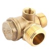Air Compressor Check Valve, 3 Way Brass Air Compressor Male