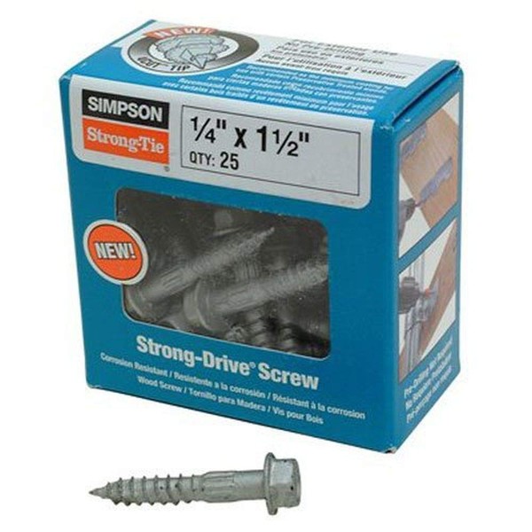 Simpson Strong-Tie SDS25112-R25 1-1/2" x .250 Structural Screws 25ct