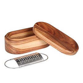 Dulton K20-0158 Wood Cheese Grater with Lid Height 2.4 x Width 6.4 x Depth 3.2 inches (60 x 163 x 82 mm), Acacia Series ACACIA WOOD CHEESE GRATER WITH LID