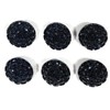 6 Jet Glass Black Buttons 3/4'' (17mm) for Dress and