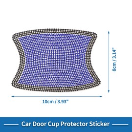 A ABSOPRO Door Handle Scratch Protector Anti-scratch 8x10cm Auto Door Handle Protective Film Blue,Black 1 Set