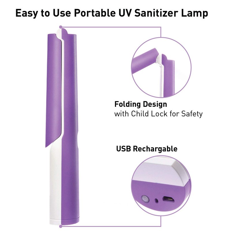 Compass Home UV Light Sanitizer Lamp, Portable Handheld UVC LED