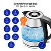 Chefman 1.2L Electric Tea Kettle with LED Lights, Automatic Shut