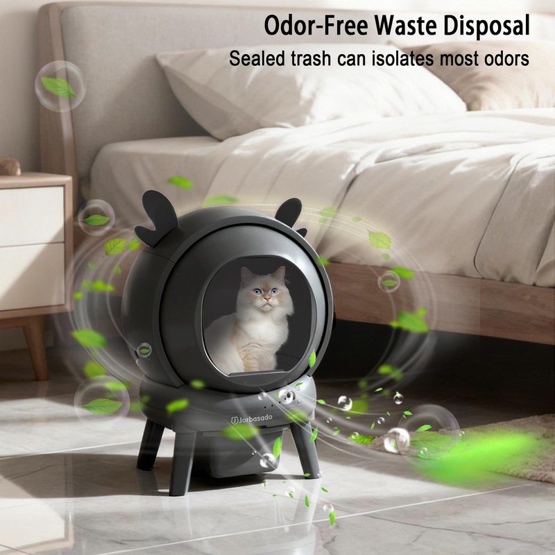 Self Cleaning Cat Litter Box, 65L Large Capacity Automatic Litter
