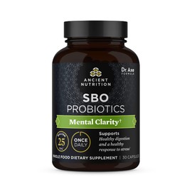 Ancient Nutrition Probiotics for Mental Clarity, Once Daily Probiotics 30Ct, Helps Promote Mental Clarity and Concentration, Supports Healthy Energy and More Restful Sleep, 25 Billion CFUs*