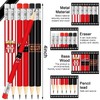 FYSUIMU 36Pcs Movie Night Pencil with Eraser Red Black Short