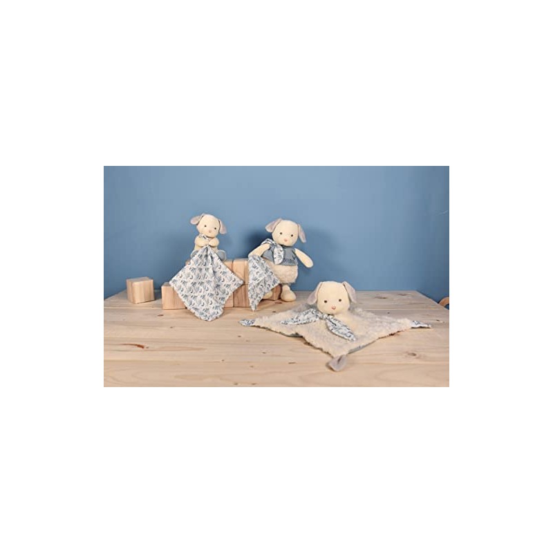 Doudou et Compagnie DC3965 Organic Flat Dog Comforter Blue 25cm