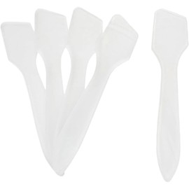 Healifty 50 Piezas Espátula Cosmética De Plástico Transparente Espátula para Maquillaje Y Mascarilla Facial Herramienta para Aplicar Crema Cosméticos Caseros Y Muestreo