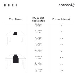 Encasa Homes table runner for 6 seater table, purple, large, 33 x 183 cm, 100% cotton plain dyed decoration towel for party, banquet, restaurant, machine washable