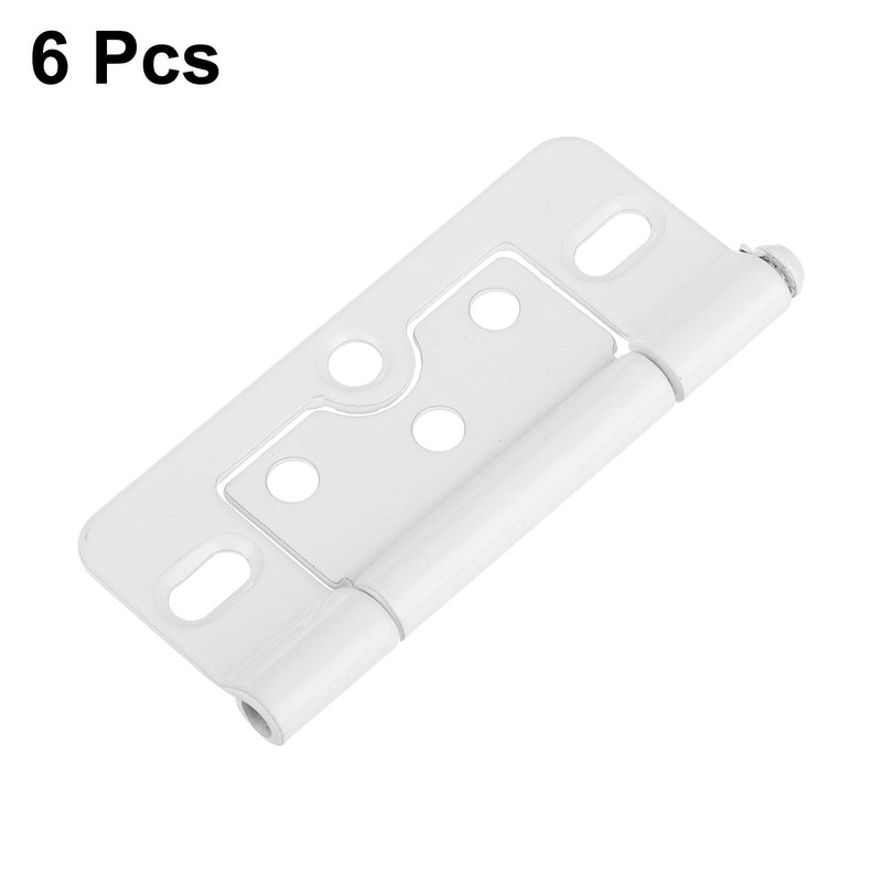 uxcell 6Pcs 3x1.4 Inch Door Hinges Non-Mortise No Noise Bifold