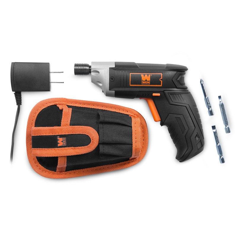 WEN 49103 3.6V Lithium-Ion Cordless Electric Screwdriver with Bits &
