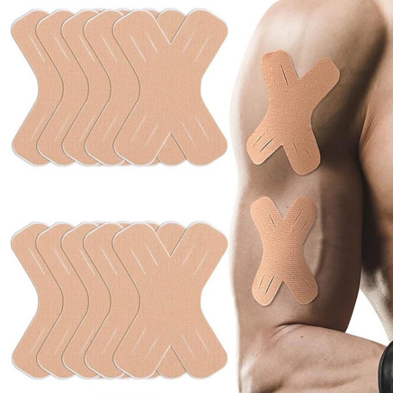 근육통 x자 테이프 10매 무릎 허리 스포츠테이핑 늘어나는 Muscle Pain