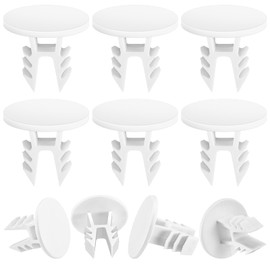DoubleFill 20 Pieces Closet Rod End Caps Plastic Closet Hang Bar Endcaps Closet Rod Sealing Plug Caps Closet Rod Brackets Endcaps Closet System Parts Closet Accessories